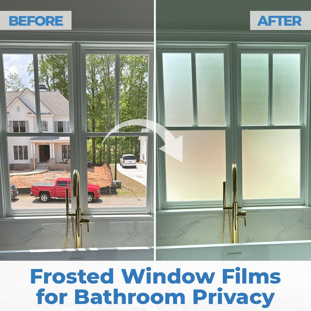 BP ID 76: Frosted Window Films for Bathroom Privacy